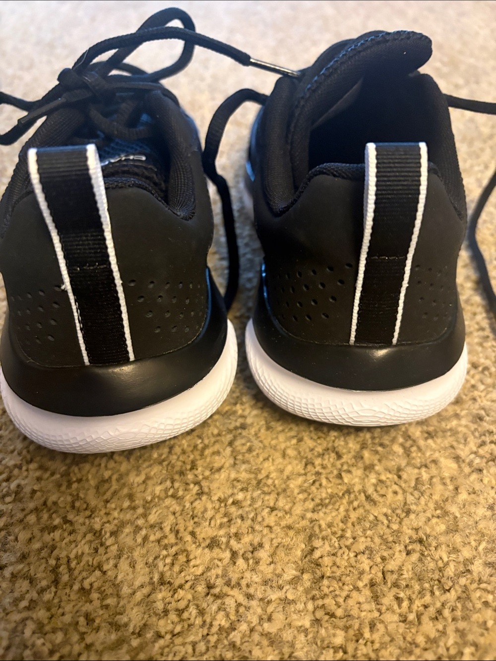 Under Armour Black & White Running Shoes - Picture 6 of 7